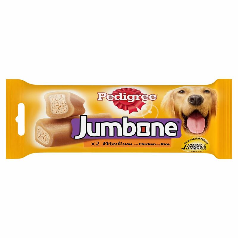 PEDIGREE Jumbone Medium Dog Treat with Chicken and Rice 2 Chews PEDIGREE Jumbone Medium Dog Treat with Chicken and Rice 2 Chews