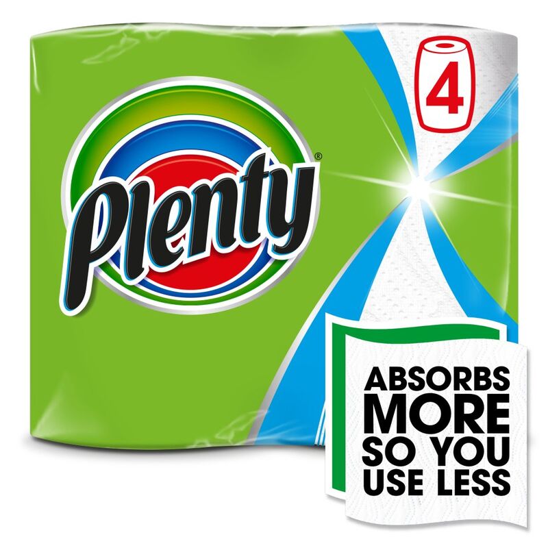 Plenty White Kitchen Roll 400 Sheets