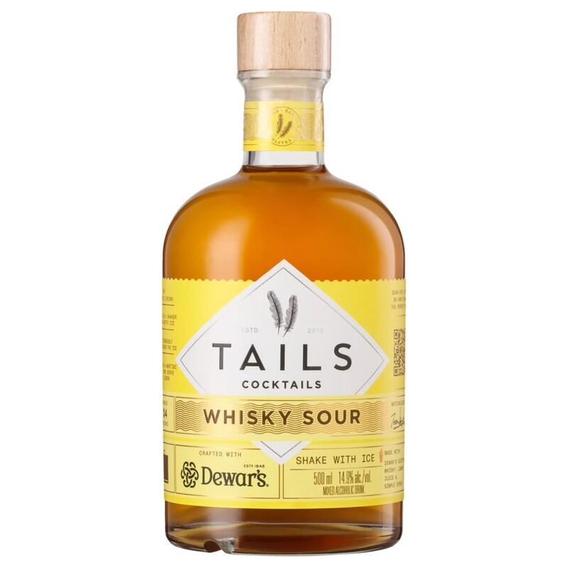 TAILS Cocktails Whisky Sour Premixed Whisky Cocktail, 50cl
