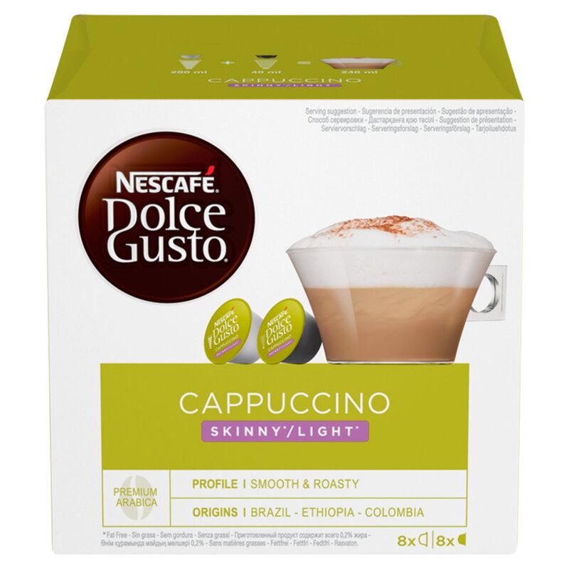 Nescafe Dolce Gusto Cappuccino Skinny Coffee Pods x 16