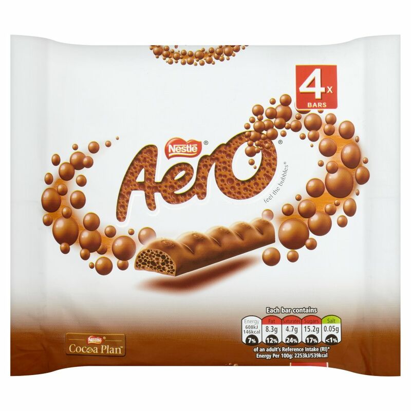 AERO Milk Chocolate Multipack (4 x 27g) AERO Milk Chocolate Multipack (4 x 27g)