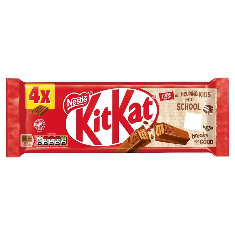 KitKat Finger Bars 4 x 41.5g (166g)