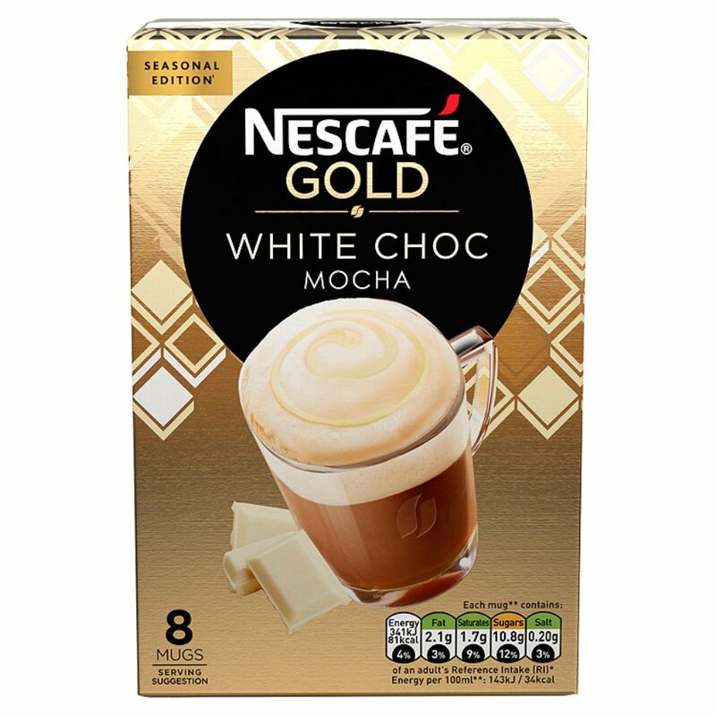 NESCAFÉ GOLD White Choc Mocha Coffee, 8 Sachets x 19g