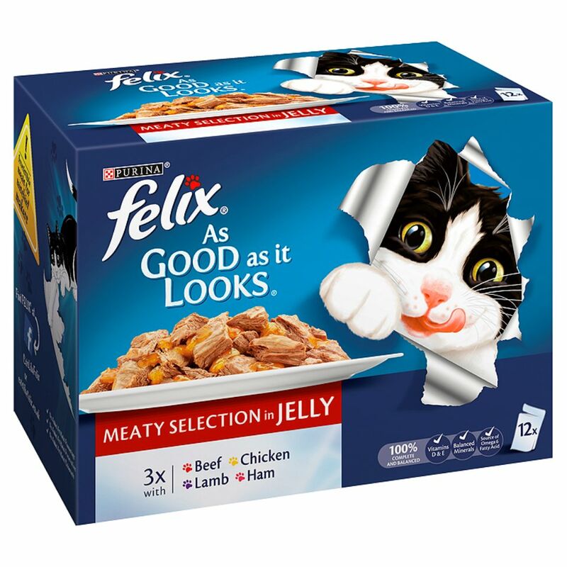 Felix As Good As It Looks Meaty Selection in Jelly 12 x 100g Felix As Good As It Looks Meaty Selection in Jelly 12 x 100g