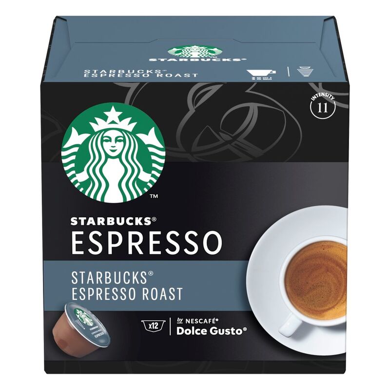 Starbucks Espresso Roast Espresso by Nescafe Dolce Gusto Coffee Pods x 12