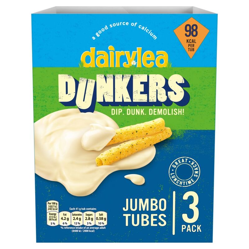 Dairylea Dunkers Jumbo Tubes 3 x 41g (123g)