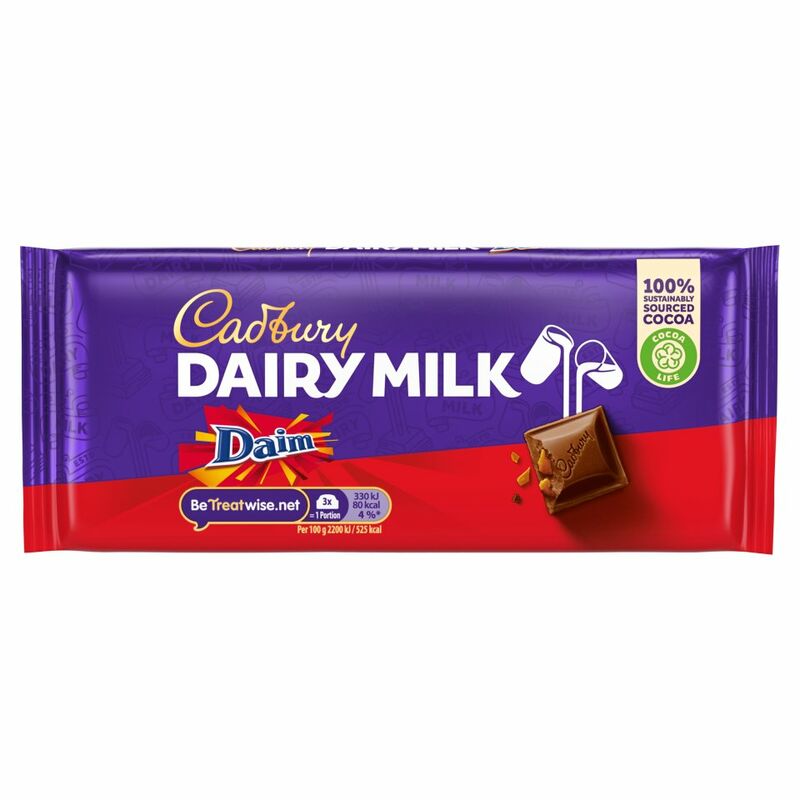 Cadbury Dairy Milk with Daim Chocolate Bar 120g