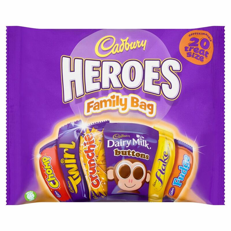 Cadbury Family Heroes 20 Treatsize Packs 278g