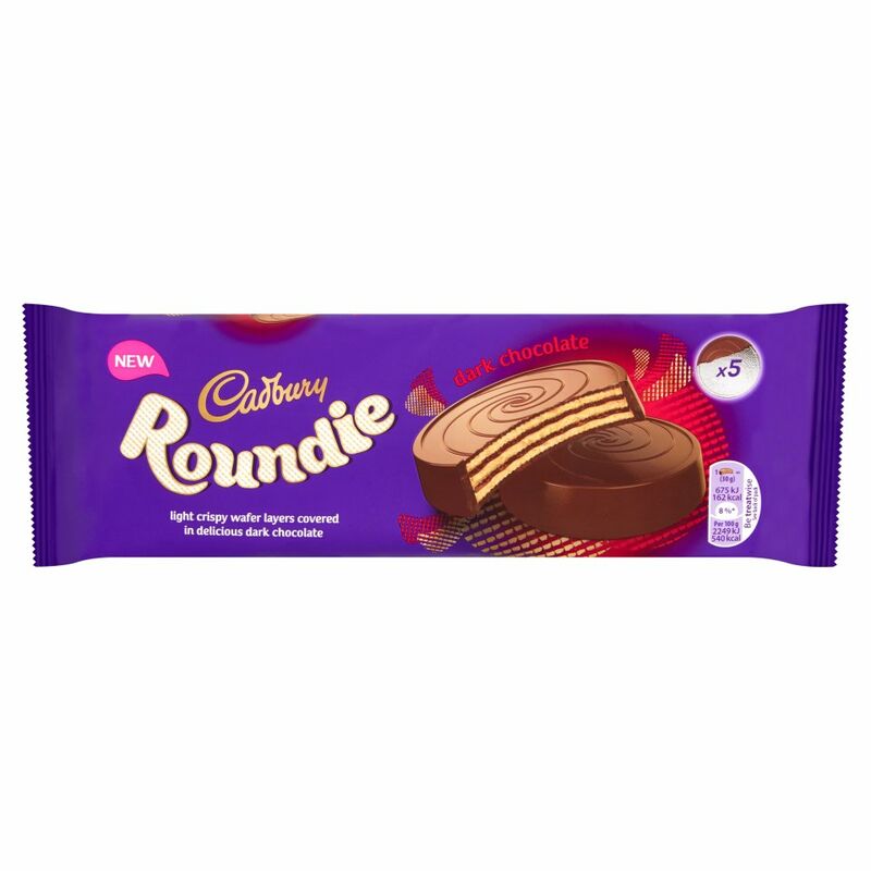 Cadbury Roundie Dark Chocolate Biscuits 5 Pack 150g (5x30g) Cadbury Roundie Dark Chocolate Biscuits 5 Pack 150g (5x30g)
