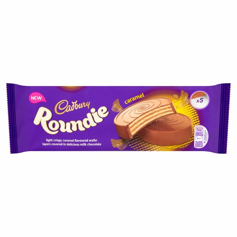 Cadbury Roundie Caramel Biscuits 5 Pack 150g (5x30g)