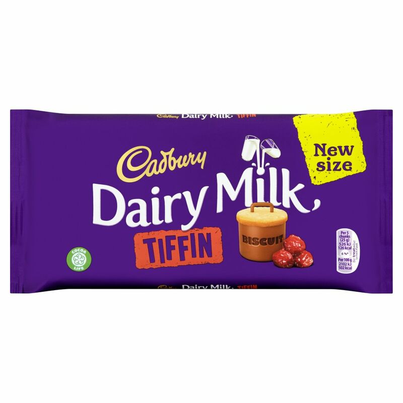 Cadbury Dairy Milk Tiffin Chocolate Bar 200g Cadbury Dairy Milk Tiffin Chocolate Bar 200g