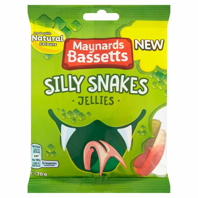 Maynards Bassetts Silly Snakes Jellies Sweets Bag 70g