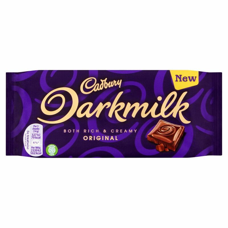 Cadbury Dark Milk Chocolate Bar 85g