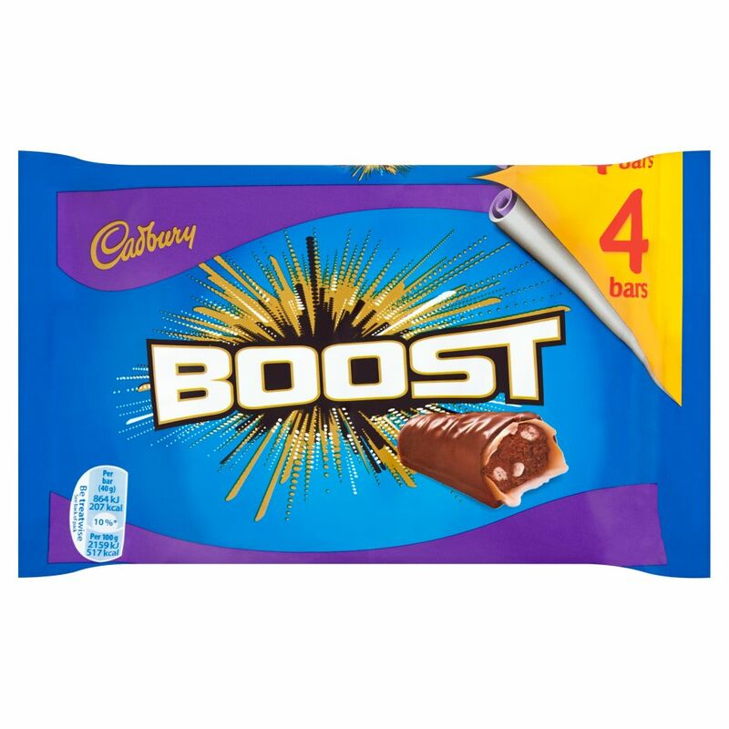 Cadbury Boost Chocolate Bar 4 Pack 160g