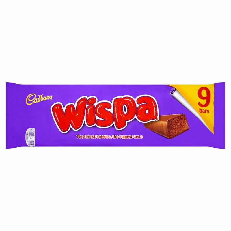 Cadbury Wispa Chocolate Bar 9 Pack 229.5g Cadbury Wispa Chocolate Bar 9 Pack 229.5g