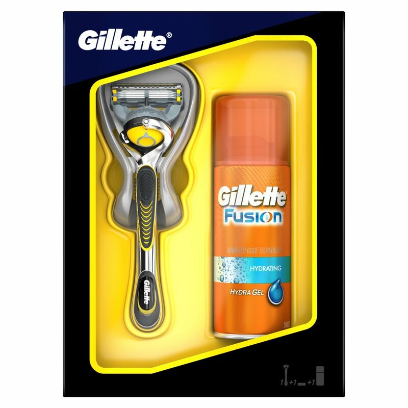 Gillette Fusion ProShield Razor Gift Set + Hydrating Shaving Gel Gillette Fusion ProShield Razor Gift Set + Hydrating Shaving Gel