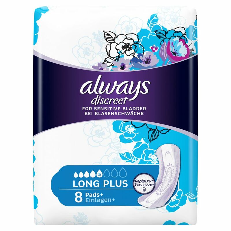 Always Discreet Long + Pads 8pce Centra