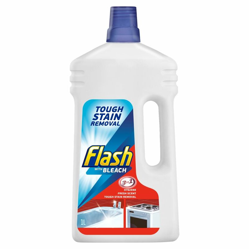 Flash Liquid with Bleach Powerful Multi Surface Cleaner 1L