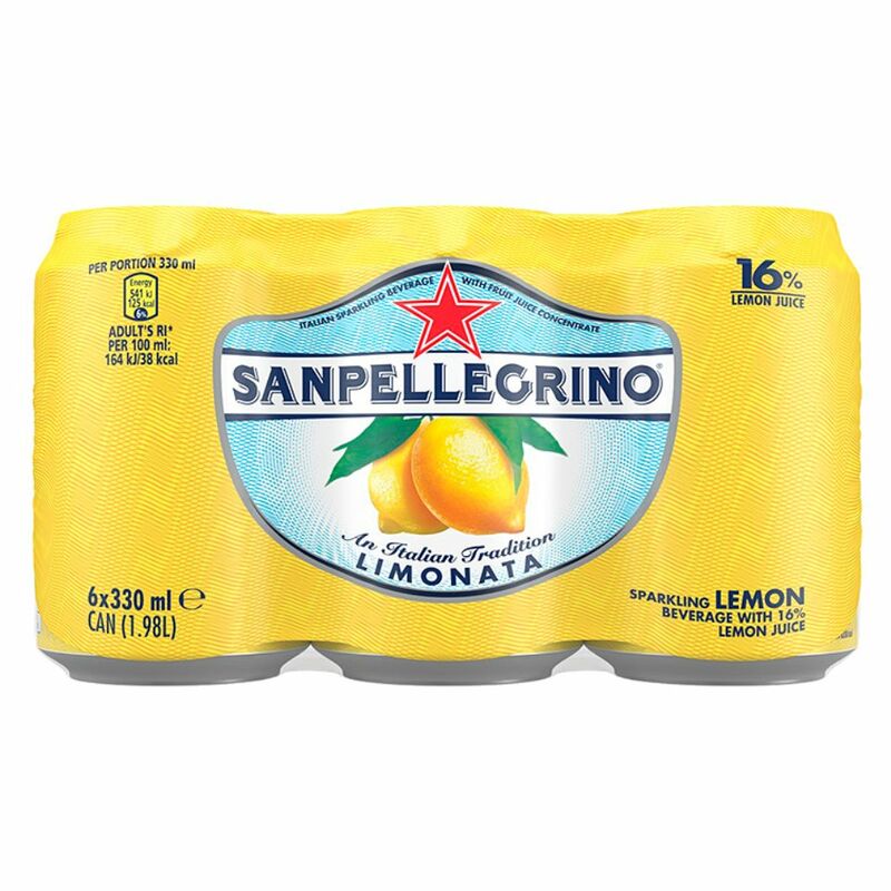 Sanpellegrino Sparkling Fruit Beverages Limonata 6 x 330ml Can Sanpellegrino Sparkling Fruit Beverages Limonata 6 x 330ml Can