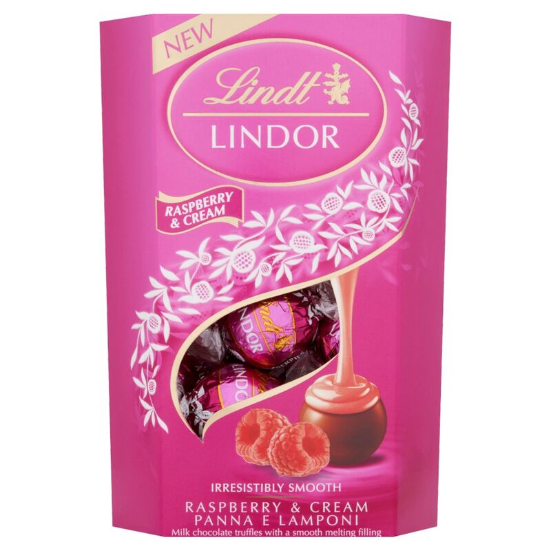 Lindt Lindor Raspberry & Cream 200g