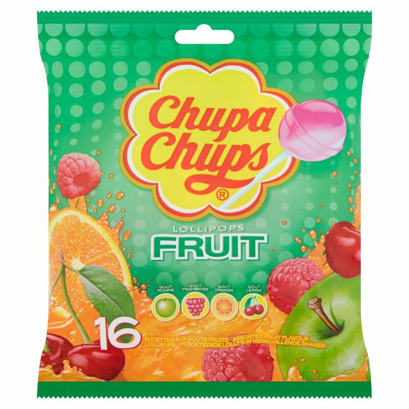 Chupa Chups 16 Assorted Fruit Flavour Lollipops 192g