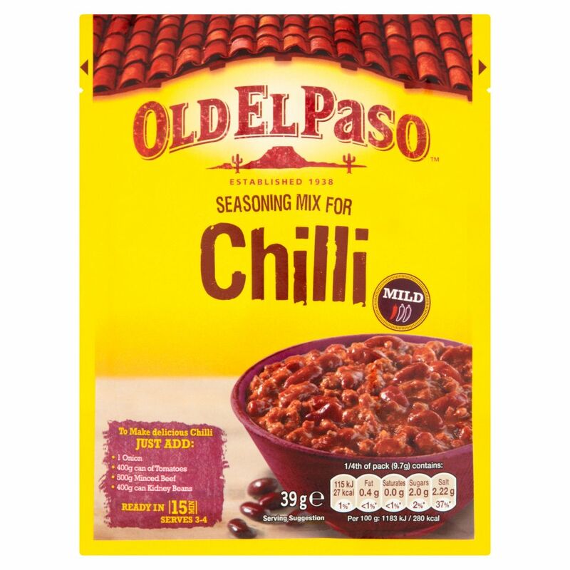 Old El Paso Seasoning Mix for Chilli 39g Old El Paso Seasoning Mix for Chilli 39g