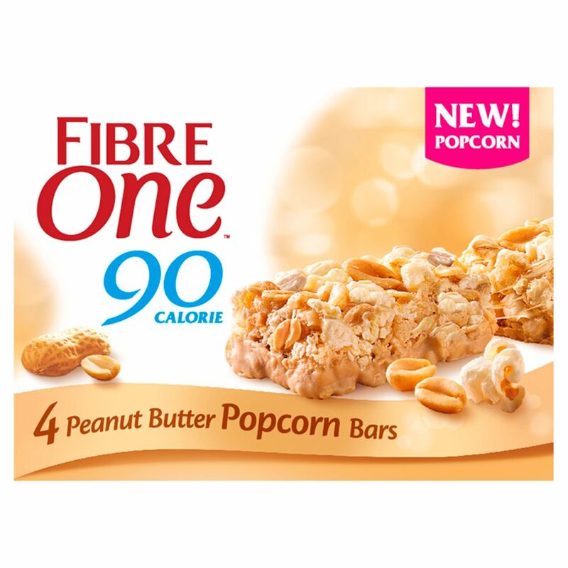 Fibre One 90 Calorie Peanut Butter Popcorn Bars 4 x 21g (84g)