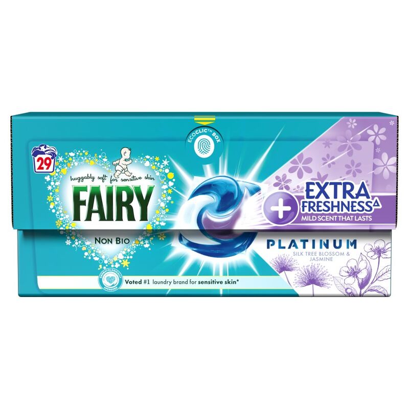 Fairy Non Bio Platinum PODS®, 29 Washes, Silk Tree Blossom & Jasmine