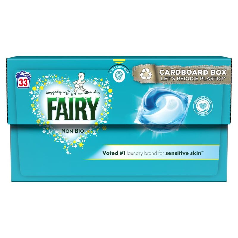 Fairy Non Bio Washing Liquid PODS®, For Sensitive Skin, 33 Washes