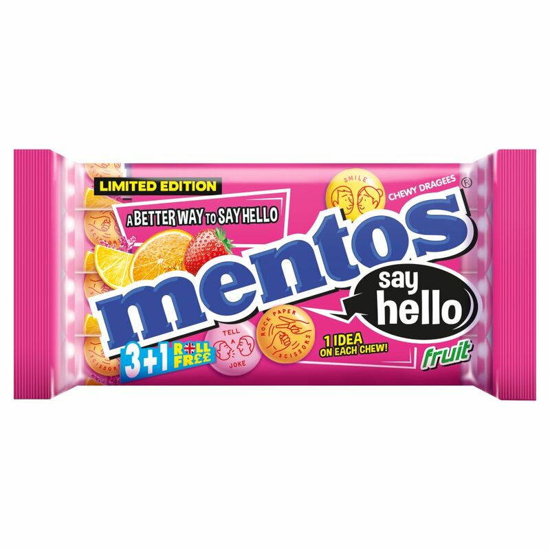 Mentos Fruit Chewy Dragees Rolls 3 x 38g (114g)
