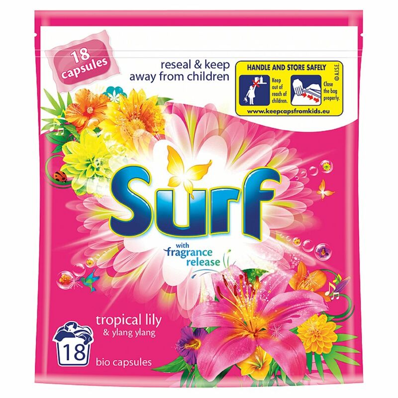 Surf Tropical Lily & Ylang Ylang Washing Capsules 18W 473g Surf Tropical Lily & Ylang Ylang Washing Capsules 18W 473g