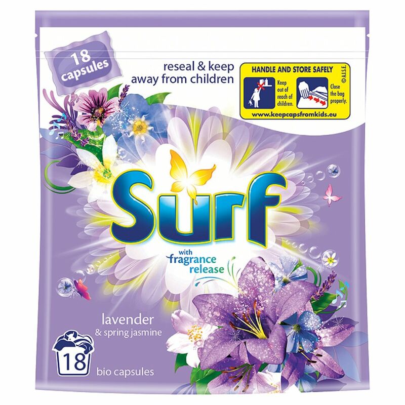 Surf Lavender & Jasmine Washing Capsules 18W 473g
