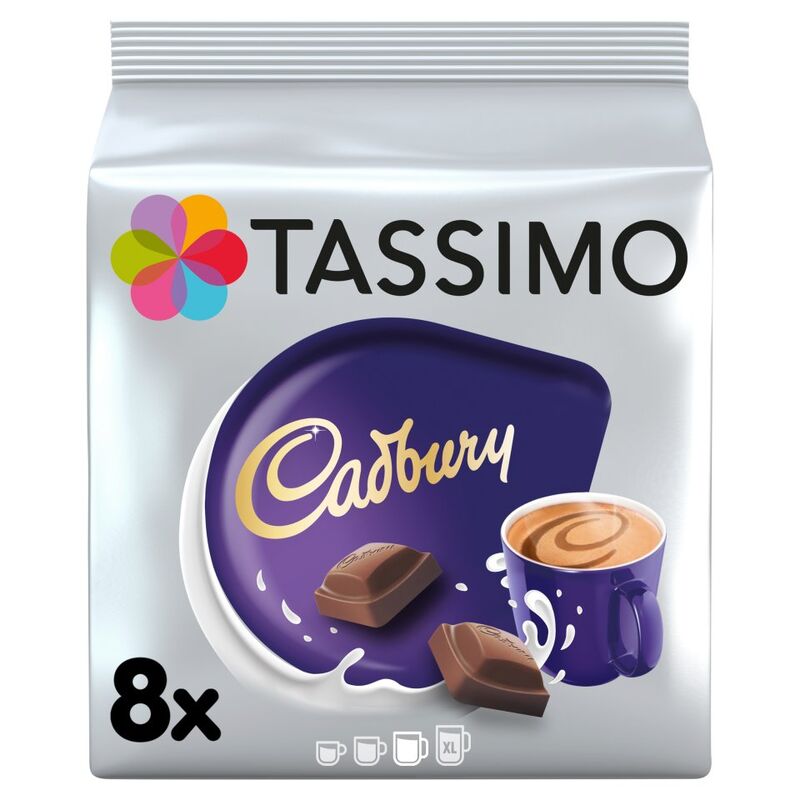 Tassimo Cadbury Hot Chocolate Pods x8