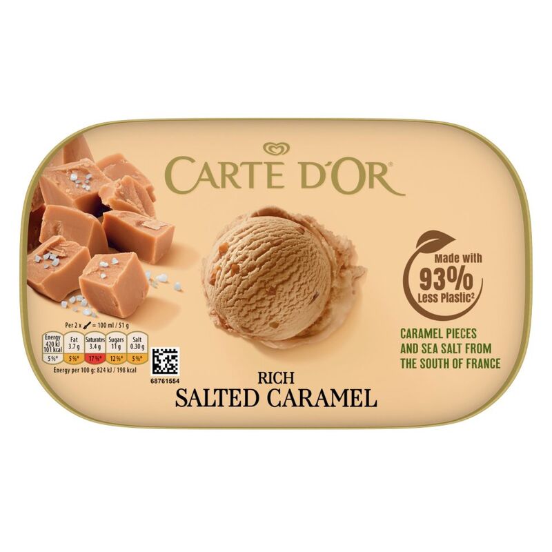 Carte D'or Ice Cream Dessert Rich Salted Caramel ice cream 900 ml