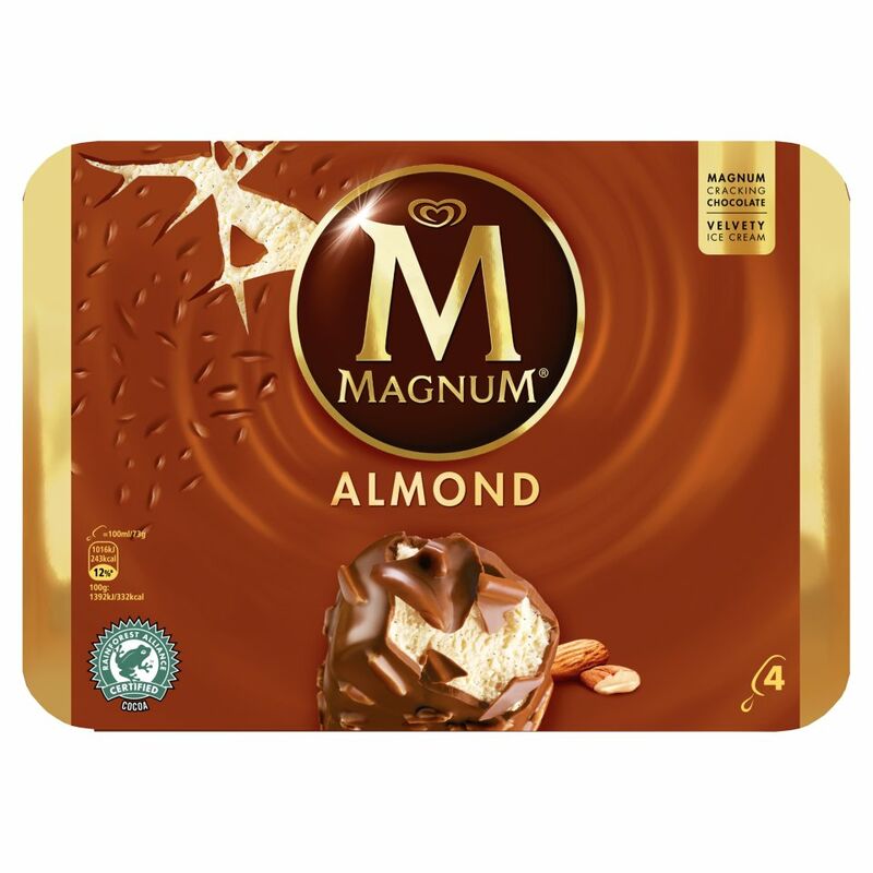 Magnum MAGNUM Ice Cream ALMOND 4 x 100ml Magnum MAGNUM Ice Cream ALMOND 4 x 100ml