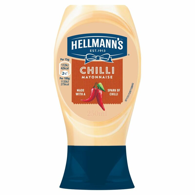 Hellmann's Chilli Squeezy Mayonnaise 250ml