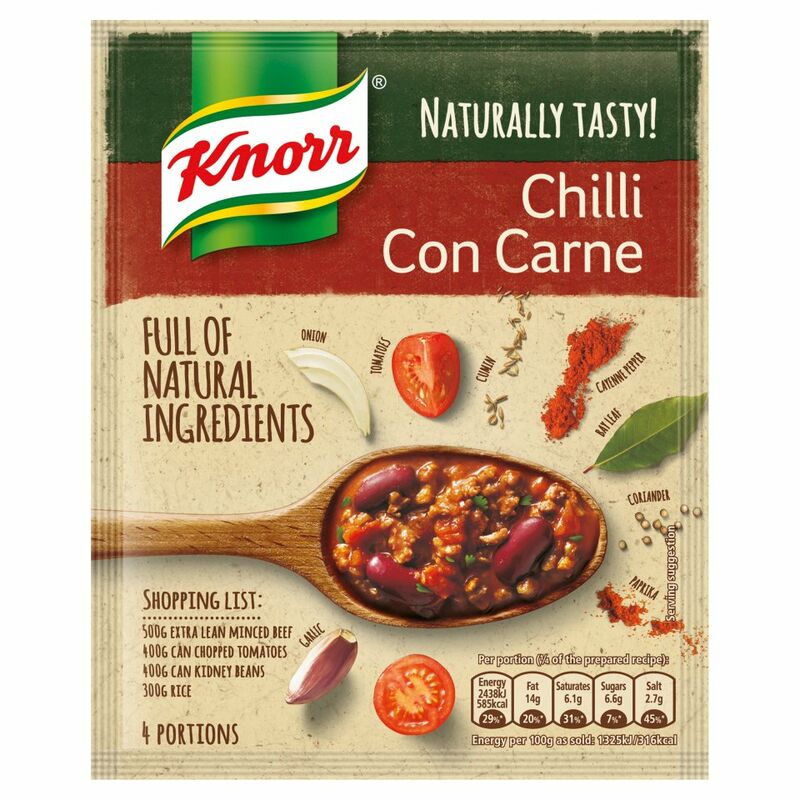 Knorr Naturally Tasty Chilli Con Carne Recipe Mix 64g