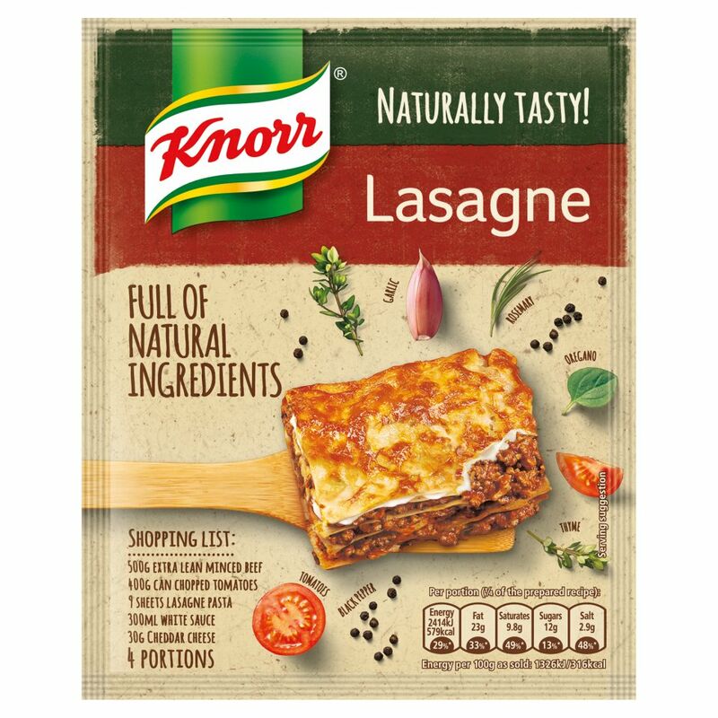 Knorr Naturally Tasty Lasagne Recipe Mix 60g