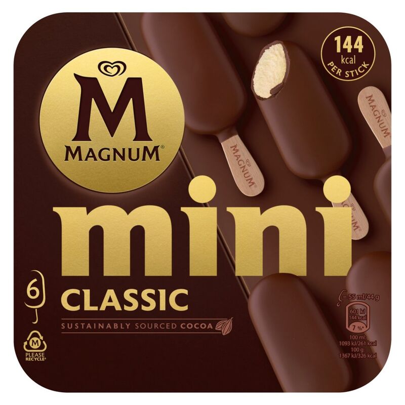 Magnum Mini Ice Cream Sticks Classic 6x 55 ml 