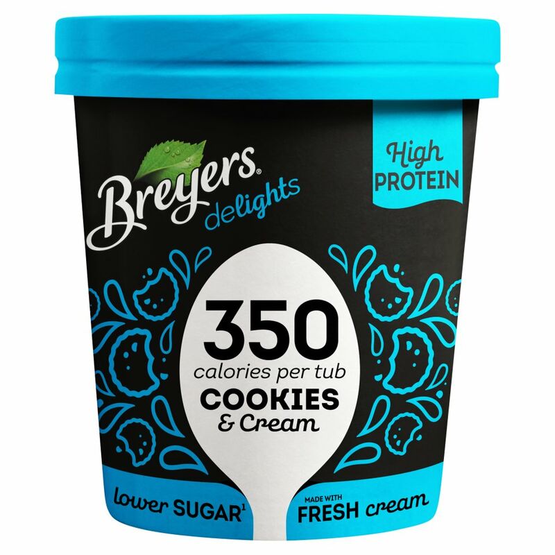 Breyers Cookies & Cream Lower Calorie Ice Cream 500ml