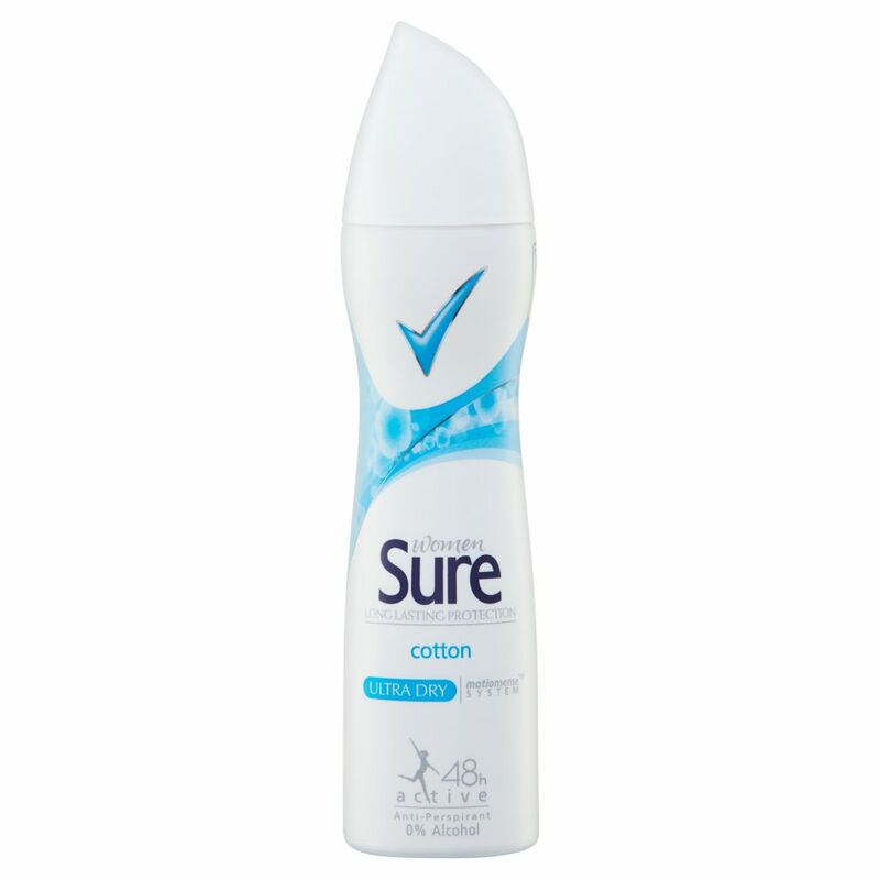 Sure Women Cotton Aerosol Anti-Perspirant Deodorant 150ml Sure Women Cotton Aerosol Anti-Perspirant Deodorant 150ml