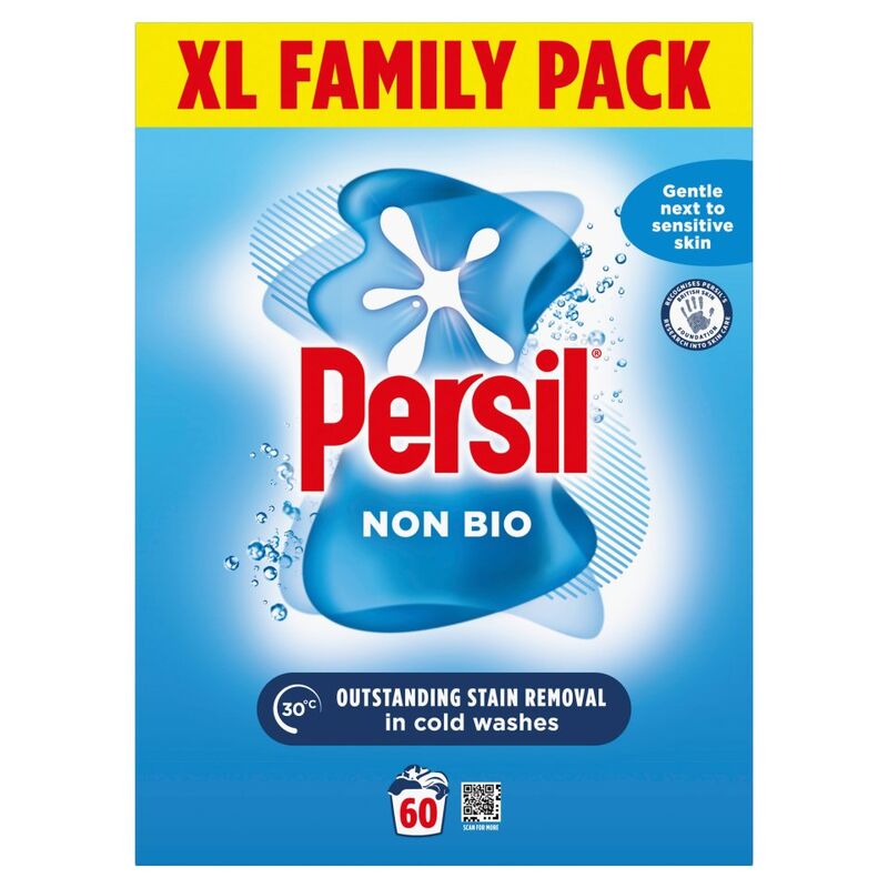 Persil Washing Powder XL Family Pack Non Bio 60 washes (3 kg)