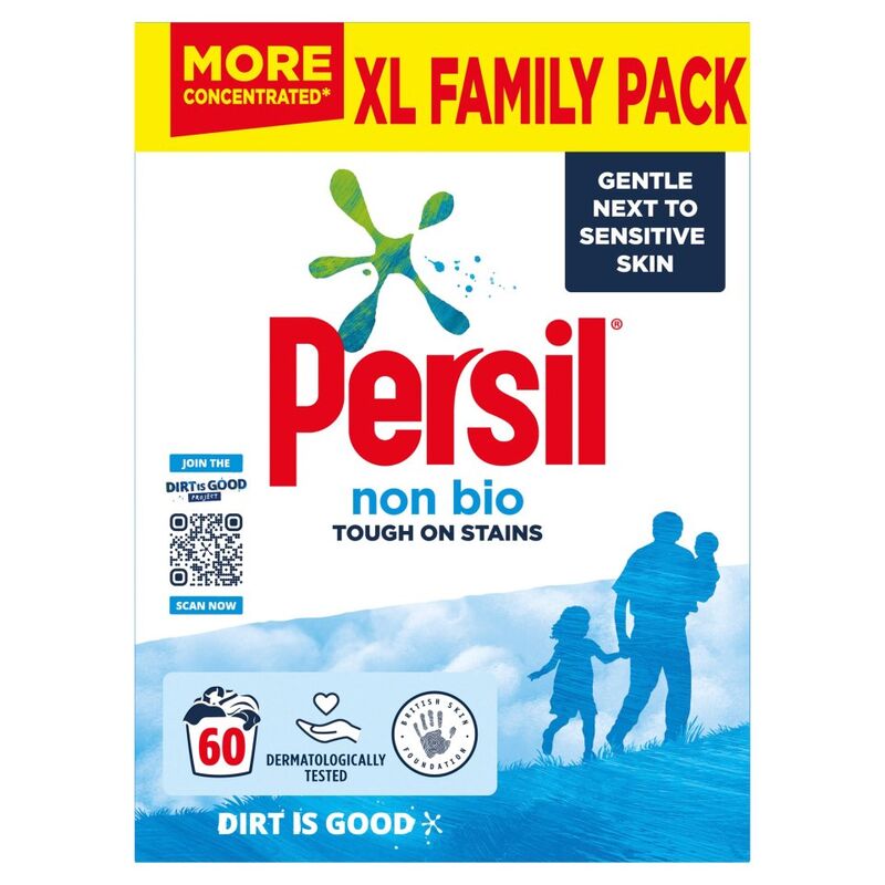 Persil  Washing Powder XL Family Pack Non Bio 3 kg (60 washes) 