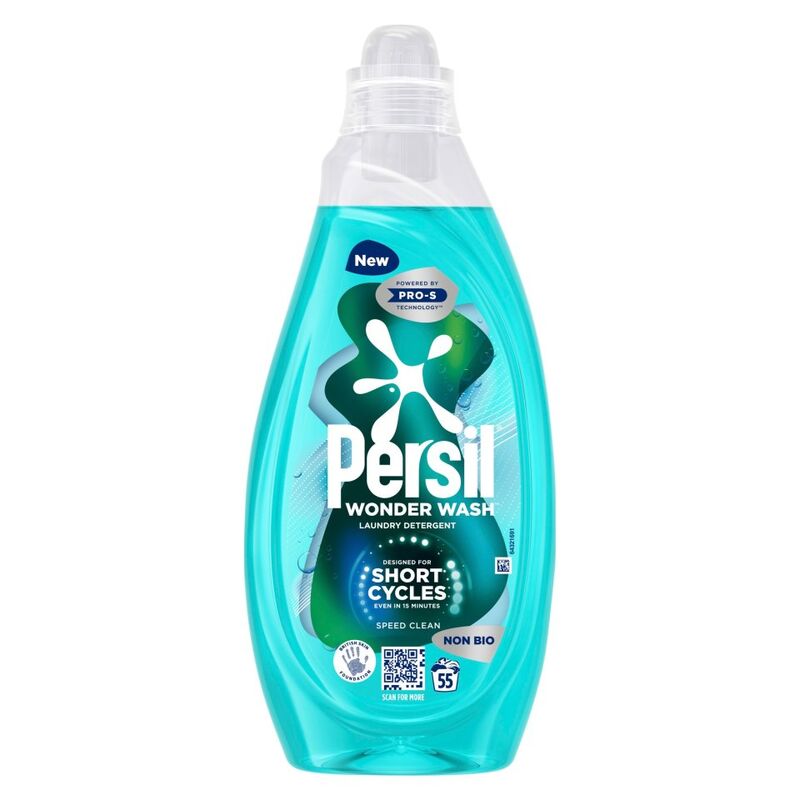 Persil Wonder Wash Non Bio Liquid Detergent Speed Clean 1.485 L (55 washes) 