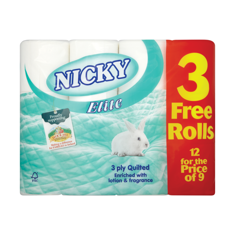 Nicky Elite 3 Ply Quilted 12 Rolls