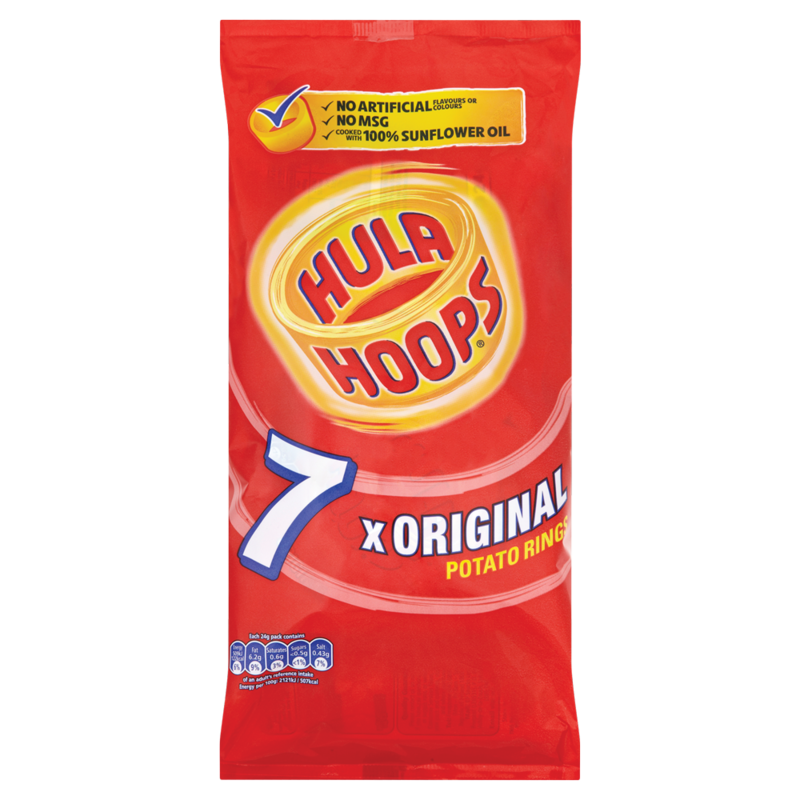Hula Hoops Original Potato Rings 7 x 24g