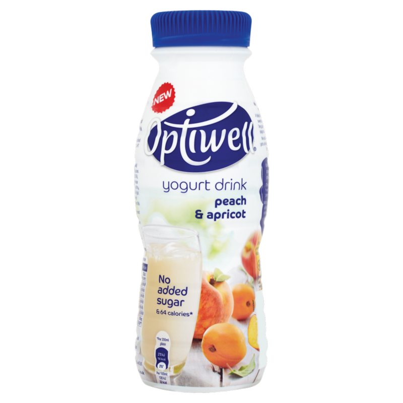 Optiwell Peach and Apricot Yogurt Drink 330ml