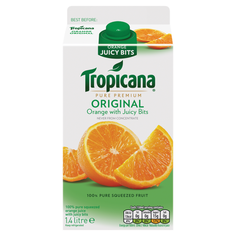 Tropicana Pure Premium Original Orange with Juicy Bits 1.4l - Centra