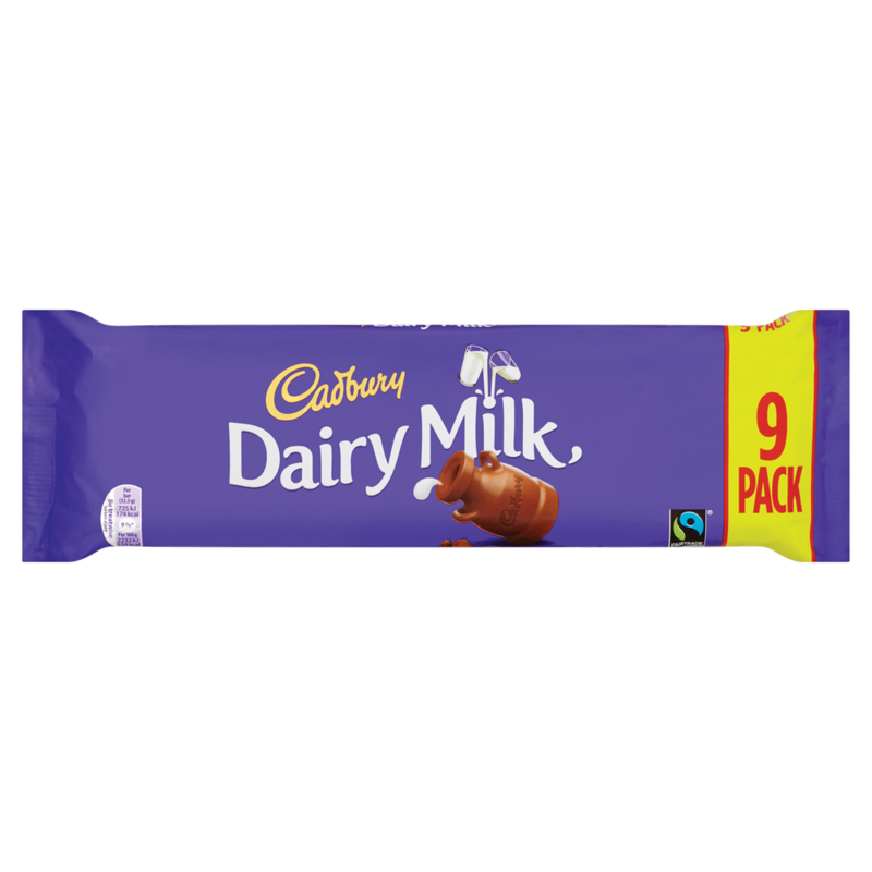Cadbury Dairy Milk Chocolate Bar 9 Pack 292.5g