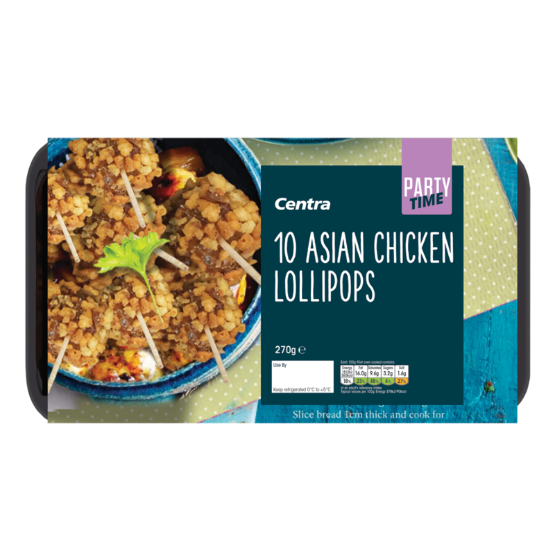 CT Frozen Party Food 10 Asian Chicken Lollipops